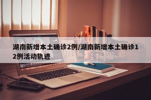 湖南新增本土确诊2例/湖南新增本土确诊12例活动轨迹